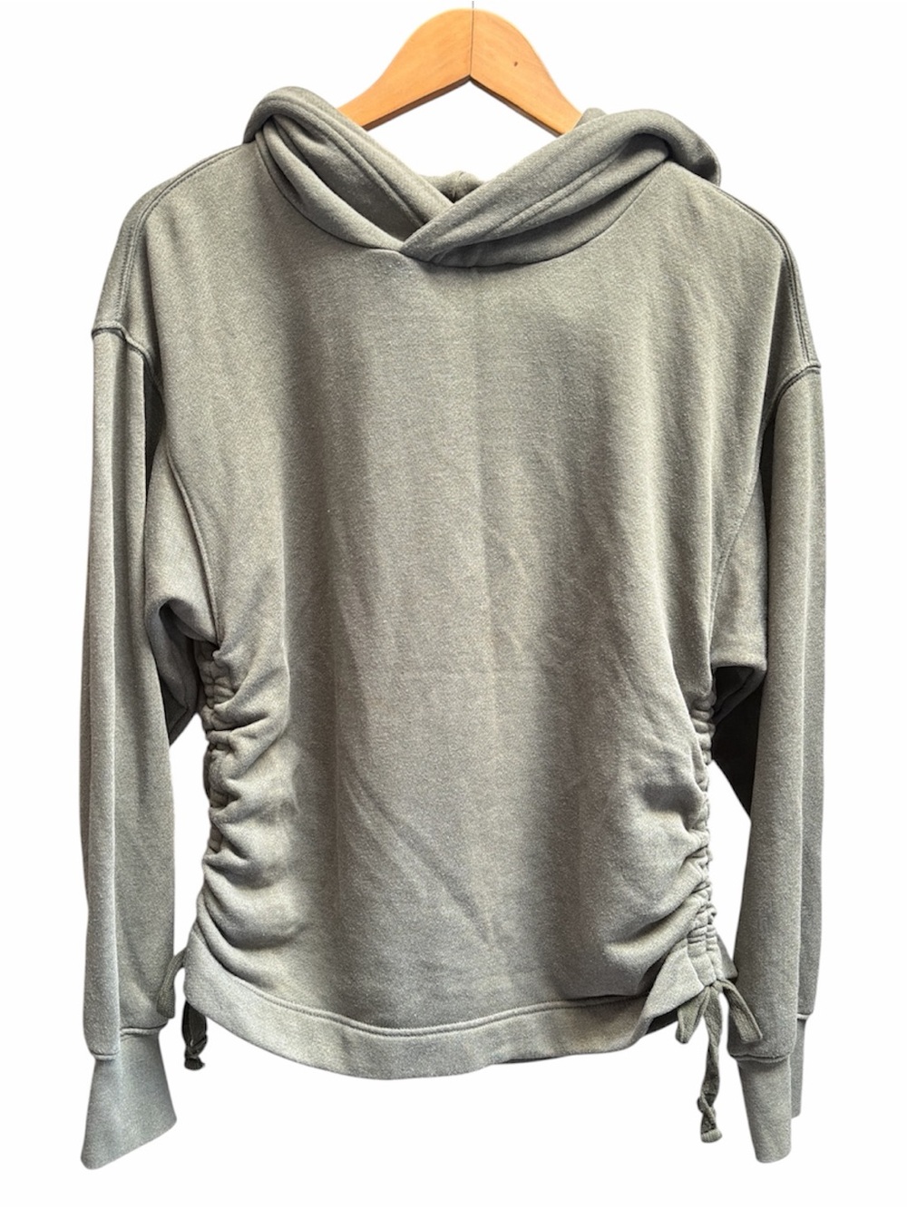 Aerie Sage Green Hooded Sweatshirt with Side Cinched size M